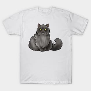 Cat - British Longhair - Black T-Shirt